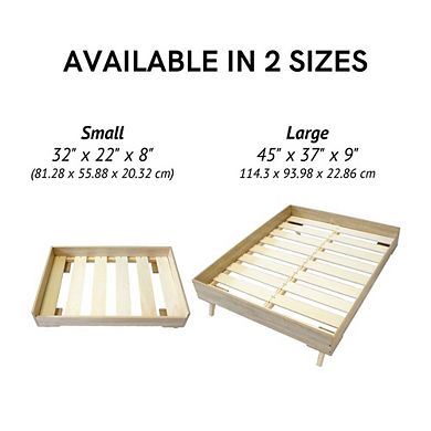 Midlee Raised Wooden Dog Bed Frame