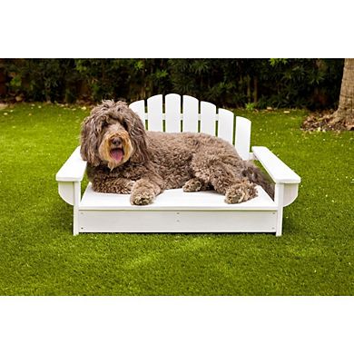 Midlee White Dog Adirondack Chair Bed