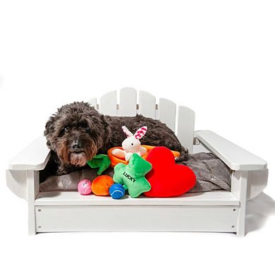 Midlee White Dog Adirondack Chair Bed