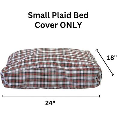 Midlee Christmas Plaid Dog Bed Cover