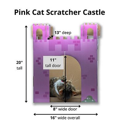 Midlee Pink Castle Cat Scratcher House