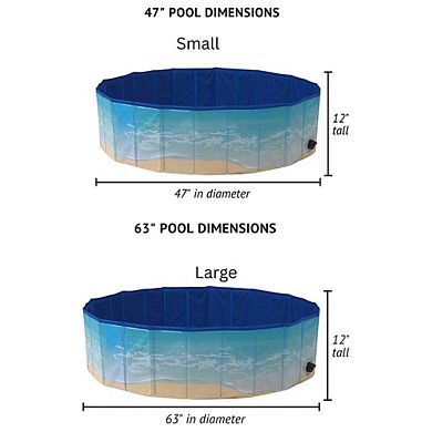 Midlee Dog Pool - Foldable & Portable Outdoor Bathing Tub