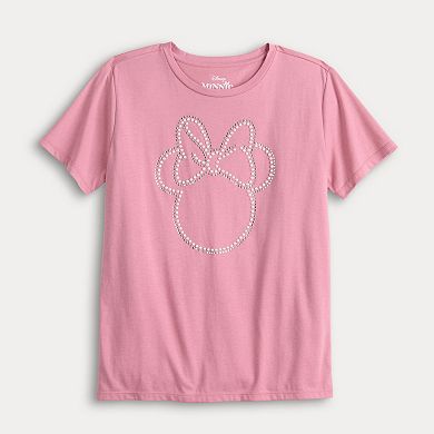 Women’s Disney's Minnie Mouse Faux Pearl Embellished Graphic Tee