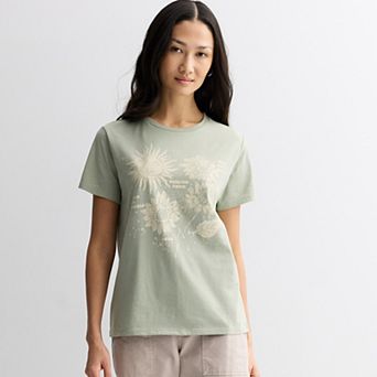 Juniors' Sun Positivity Short Sleeve T-Shirt