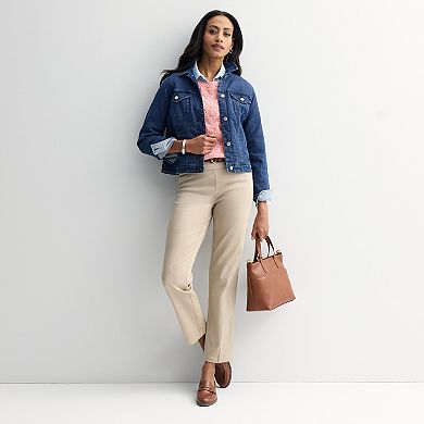 Women's Croft & Barrow® Cabled Marl Pullover Sweater