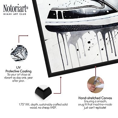 Notoriart Watercolor Drip Sneaker Canvas Print Wall Art