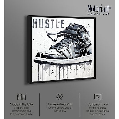 Notoriart Watercolor Drip Sneaker Canvas Print Wall Art