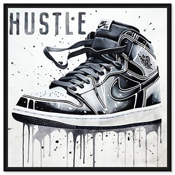Notoriart Watercolor Drip Sneaker Canvas Print Wall Art