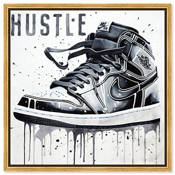 Notoriart Watercolor Drip Sneaker Canvas Print Wall Art