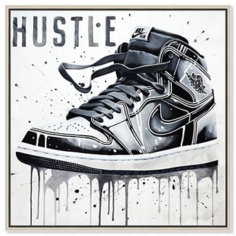 Notoriart Watercolor Drip Sneaker Canvas Print Wall Art