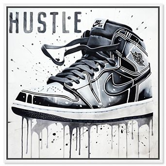 Notoriart Watercolor Drip Sneaker Canvas Print Wall Art