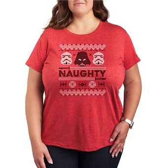 Juniors' Plus Size Star Wars Naughty Empire Christmas Graphic Tee