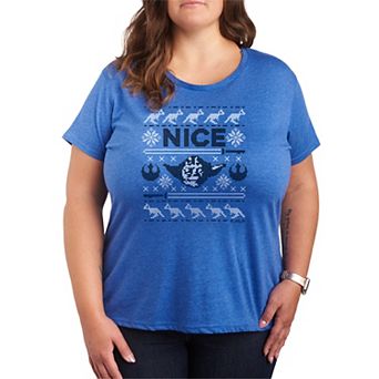 Juniors' Plus Size Star Wars Nice Rebel Christmas Graphic Tee
