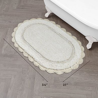 Laura Ashley Crochet Border Bath Mat