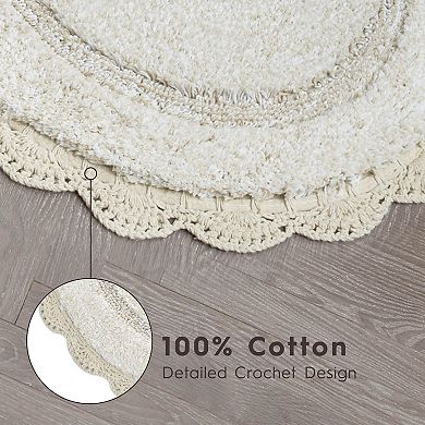 Laura Ashley Crochet Border Bath Mat