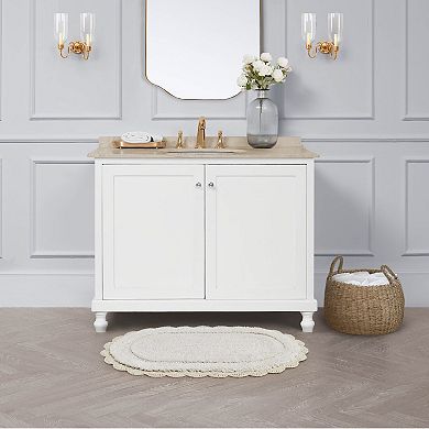 Laura Ashley Crochet Border Bath Mat