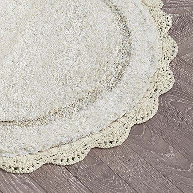 Laura Ashley Crochet Border Bath Mat