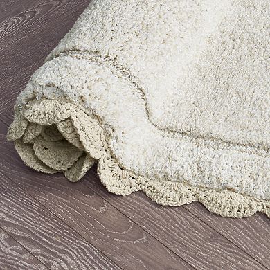 Laura Ashley Crochet Border Bath Mat