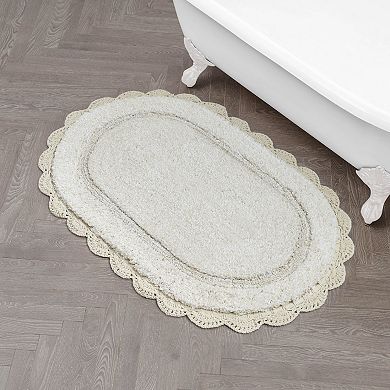 Laura Ashley Crochet Border Bath Mat