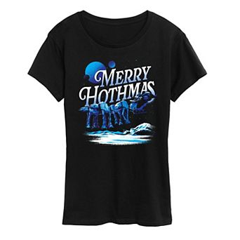 Women's Star Wars Merry Hothmas Short Sleeve Christmas Graphic Tee