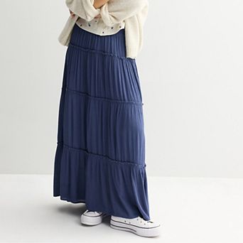 Juniors' SO® Multi Tiered Lace Maxi Skirt