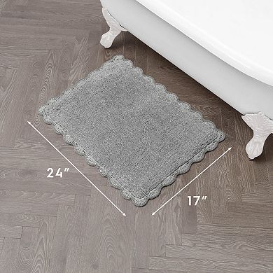 Laura Ashley Crochet Border Bath Mat