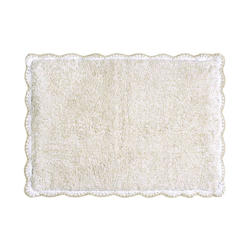 Laura Ashley Crochet Border Bath Mat Set