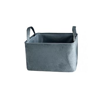 Neatly Quilted Velvet Fabric Basket