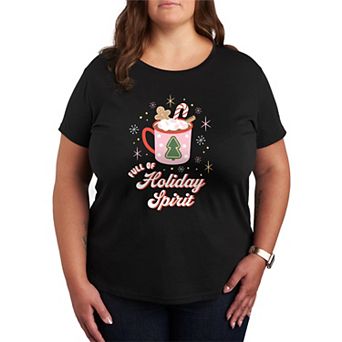 Juniors' Plus Size Full Of Holiday Spirit Graphic Tee