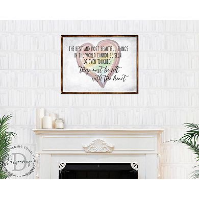 Most Wonderful Things Must Be Felt With the Heart - Bedroom Wall Art - Contemporary Décor