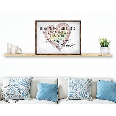 Most Wonderful Things Must Be Felt With the Heart - Bedroom Wall Art - Contemporary Décor