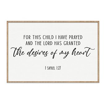 The Desires of My Heart - Wooden Nursery Room Decor - Samuel 1:27 - Contemporary décor