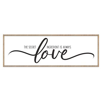 The Secret Ingredient Is Always Love - Wooden Contemporary Sign - Living Room Decor -Farmhouse Décor