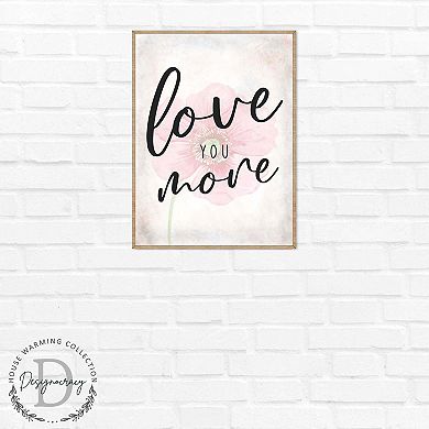 Love You More - Bedroom Wall Art - Valentines Gift - Contemporary Decor - Anniversary Gift