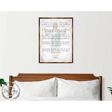 The Lord Is My Shepherd - Wooden Kitchen Blessing - PSALM 23 - Contemporary Decor-Religious Wall Art