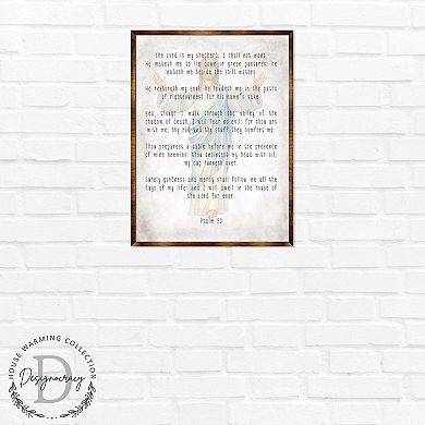 The Lord Is My Shepherd - Wooden Kitchen Blessing - PSALM 23 - Contemporary Decor-Religious Wall Art