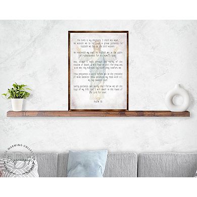The Lord Is My Shepherd - Wooden Kitchen Blessing - PSALM 23 - Contemporary Decor-Religious Wall Art