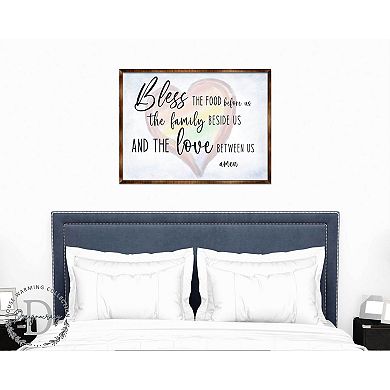 Bless the Food Before Us - Wooden Kitchen Blessing - Verse Wall Decor - Contemporary Décor