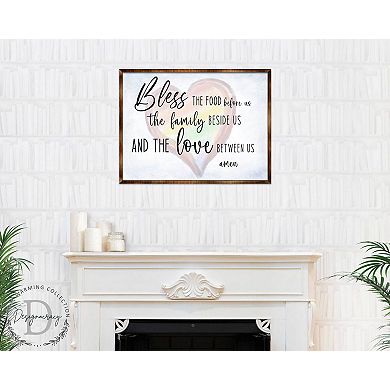 Bless the Food Before Us - Wooden Kitchen Blessing - Verse Wall Decor - Contemporary Décor