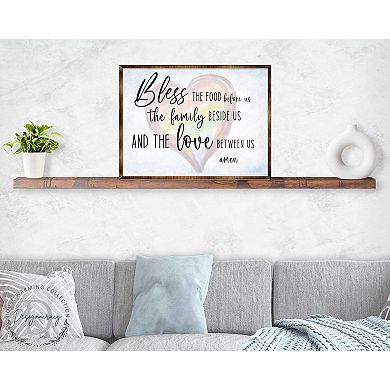 Bless the Food Before Us - Wooden Kitchen Blessing - Verse Wall Decor - Contemporary Décor
