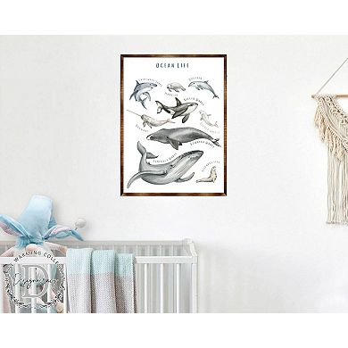 Ocean Animals Wooden Kids Room Decor - First day of school gift