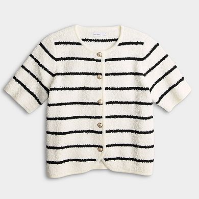 Women's Nine West Texture Elbow Sleeve Sweater