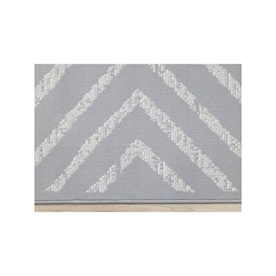 Functional Style Grey White Modern Area Rug