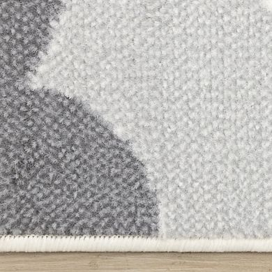Functional Kids Grey White Bunny Rug