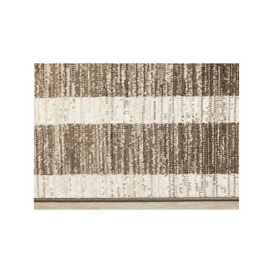 Functional Style Brown Beige Abstract Geometric Rug