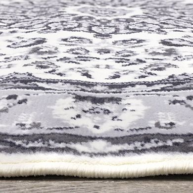 Functional Style Grey Traditional Area Rug, 4'7" x 6'7"