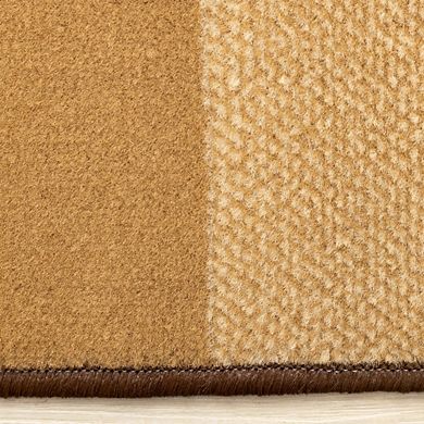 Functional Style Brown Beige Geometric Rug
