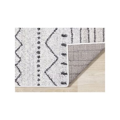 Lumos Grey White Patterned Rug