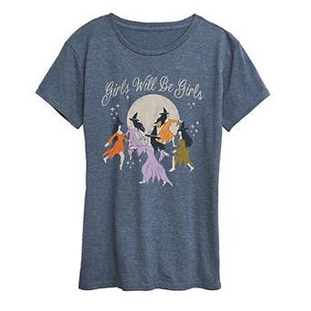 Women's Will Be Girls Witches Halloween Graphic Tee
