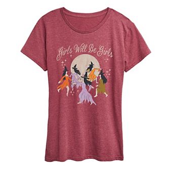 Women's Will Be Girls Witches Halloween Graphic Tee